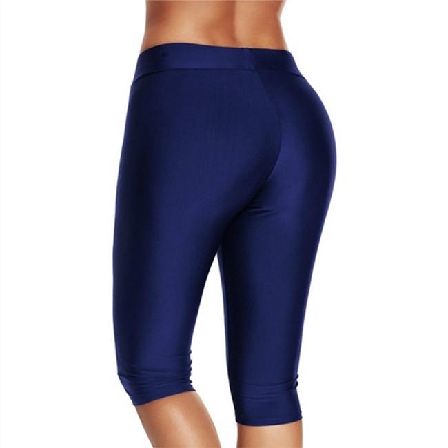 Sommermode für Damen, schlicht, einfarbig, Schwimmleggings, Capri-Schwimmhose, kurze Hose (X-4XL) M von Joom DACH