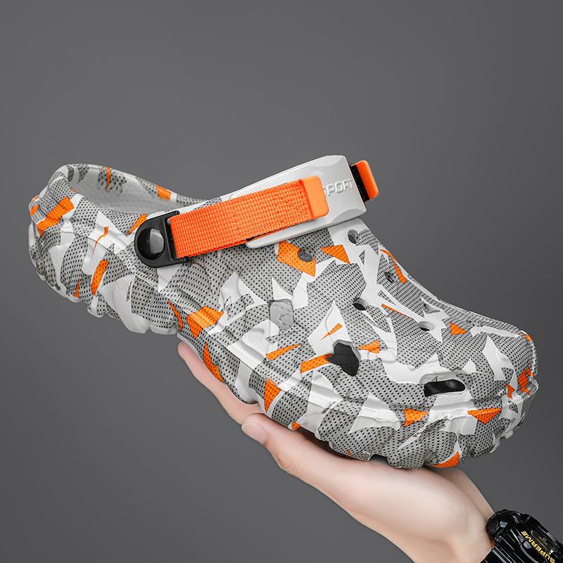 Sommersandalen für Herren Mode Outdoor Garten Clogs Paar Freizeitschuhe Luxussandalen Komfort Zuhause Weiche Hausschuhe Große Größe 46 47 40 von Joom DACH