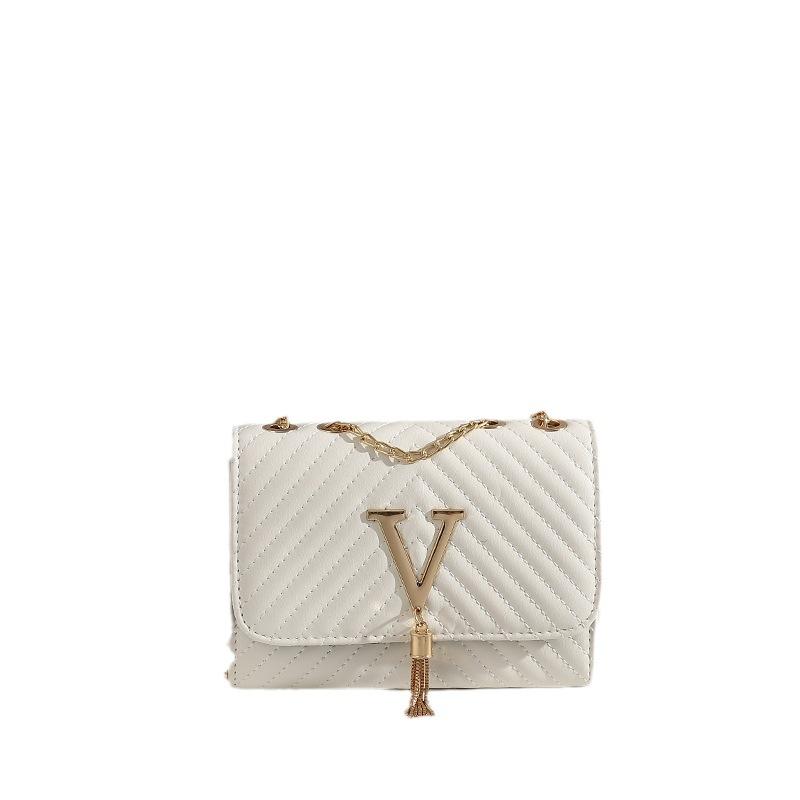 Sommertasche Damen Umhängetasche Fashion Commuter Damen Kleine Quadratische Tasche Diamant Kette Umhängetasche weiß von Joom DACH