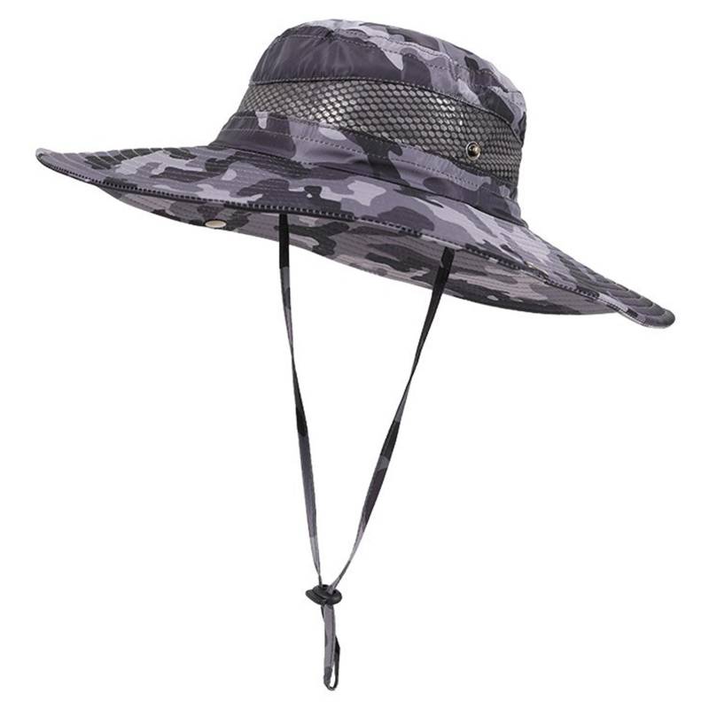 Sonnenhut, schnell trocknend, UPF50+, Sonnenschutz, Hutkappe für Männer und Frauen, Wandern, Angeln, Gartenarbeit, Safari dunkelgraue von Joom DACH