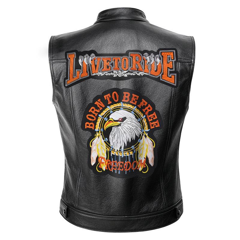 Sons of Anarchy Lederjacke Weste Herren Motorrad Frühlingsjacken SOA Punk Black Motorrad Gilet M rot von Joom DACH
