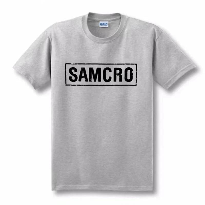 Sons of Anarchy SAMCRO Print T-Shirt Männer Frauen Trend Hip Hop Rock Übergroßes Kurzarm-T-Shirt Baumwolle T-Shirts Kleidung Tops 65051 XXL von Joom DACH