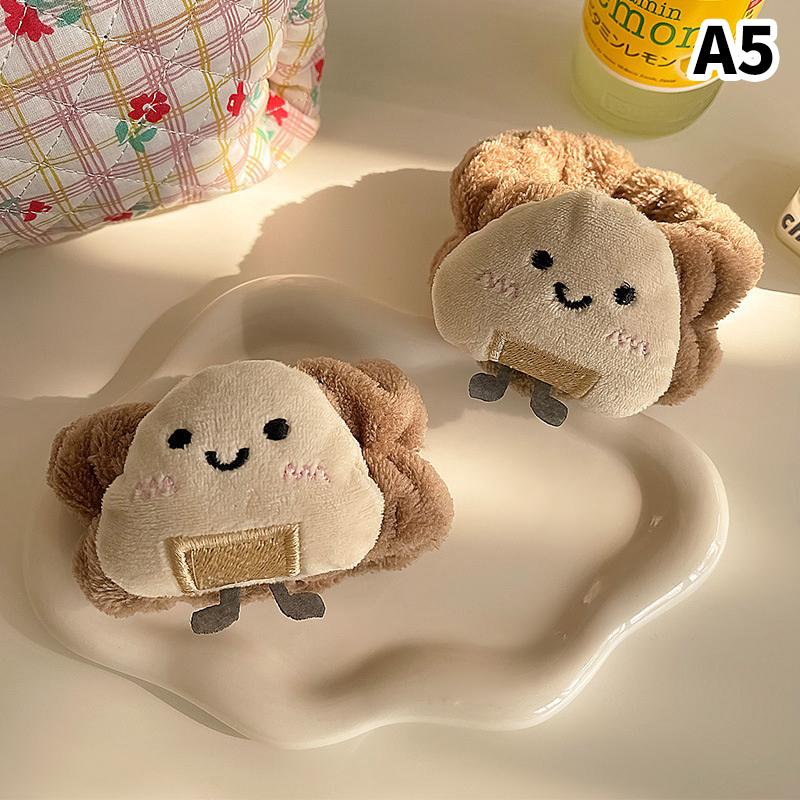 Spa-Stirnband-Armband zum Waschen des Gesichts, Fleece, Hautpflege, Toast, Haarband, Handgelenksmanschetten für Frauen und Mädchen, Make-up A5 von Joom DACH