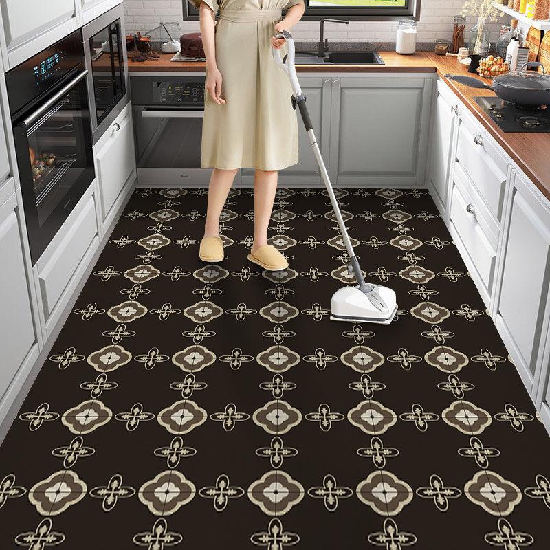 Spezielle Bodenmatte für die Küche Ölbeständiger Teppich Wasserfester Teppich Rutschfester Teppich Wisch- und waschfrei Einfache Teppich-Fußmatte 160x180cm von Joom DACH