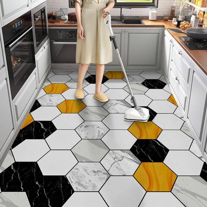 Spezielle Bodenmatte für die Küche Ölbeständiger Teppich Wasserfester Teppich Rutschfester Teppich Wisch- und waschfrei Einfache Teppich-Fußmatte 40x 60cm von Joom DACH