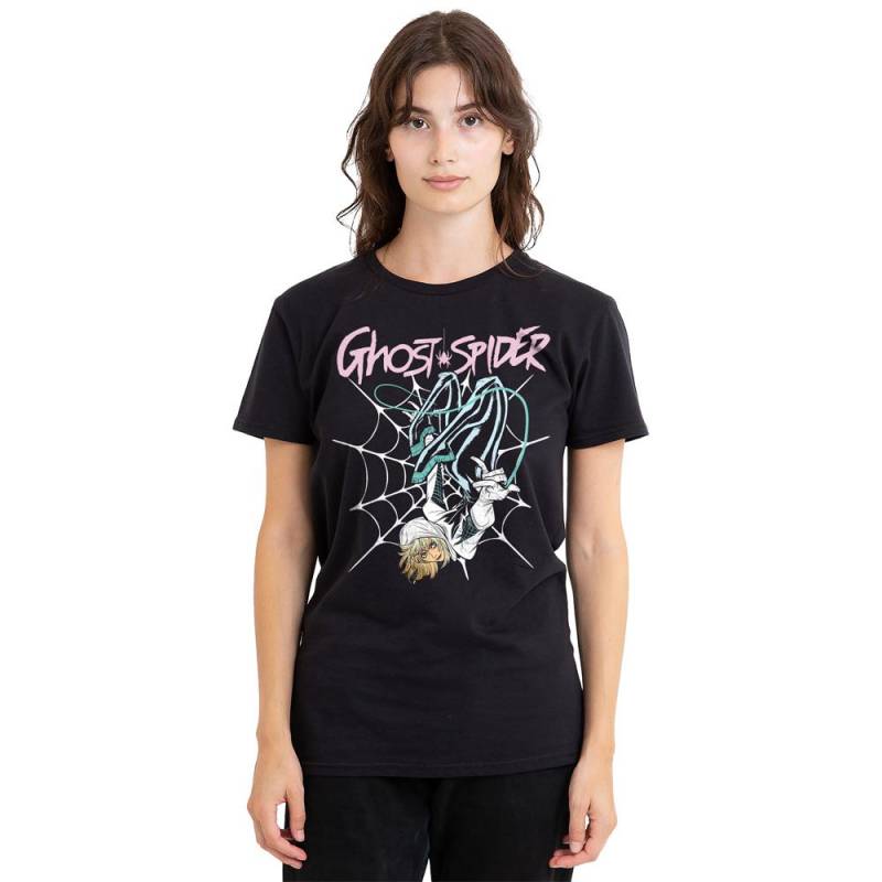 Spider-Man Unisex Erwachsenen Ghost-Spider Neon Web T-Shirt XXL schwarz von Joom DACH