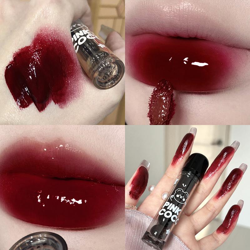 Spiegel-Lippenglasur, Wasserlicht, feuchtigkeitsspendend, Antihaft-Becher, hochpigmentierter roter flüssiger Lippenstift, Lippen-Make-up 01 von Joom DACH