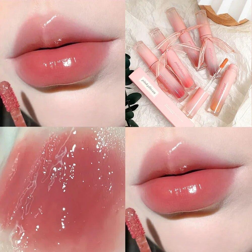Spiegel Wasser Lip Gloss Wasserdicht Dauerhaft Antihaft Tasse Nude Red Jelly Lippenstift Lippen Make-Up Für Frauen Kosmetik von Joom DACH