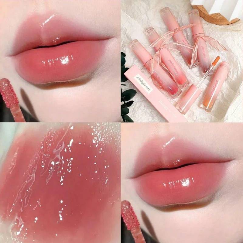 Spiegel Wasser Lip Gloss Wasserdicht Dauerhaft Antihaft Tasse Nude Red Jelly Lippenstift Lippen Make-Up Für Frauen Kosmetik von Joom DACH