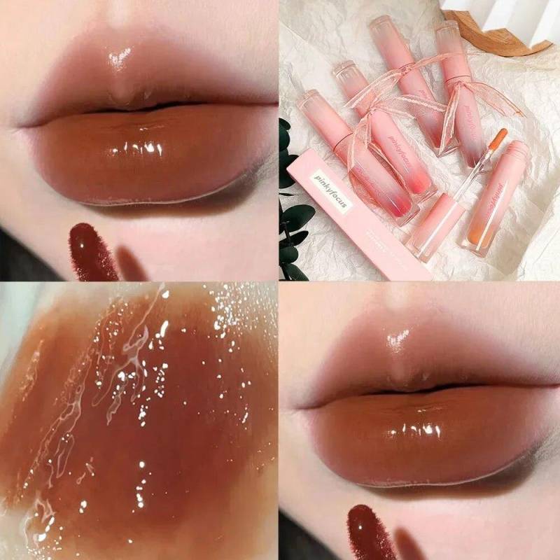 Spiegel Wasser Lip Gloss Wasserdicht Dauerhaft Antihaft Tasse Nude Red Jelly Lippenstift Lippen Make-Up Für Frauen Kosmetik von Joom DACH