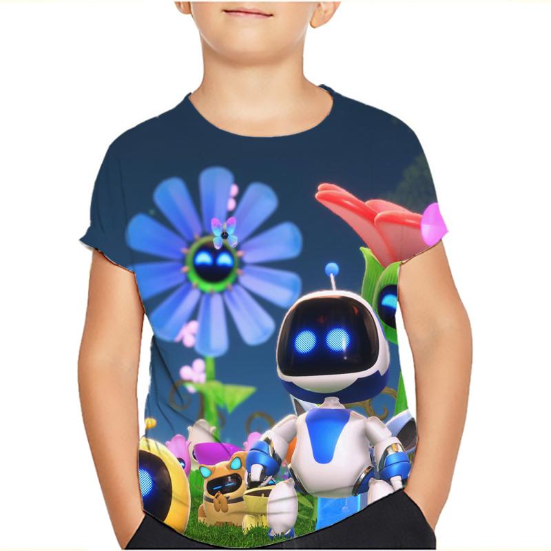 Spiel Astro Bot 3D gedruckt Kinder T-Shirt Kinder Kleidung Harajuku Cartoon Tees Casual Spaß Top Kleidung Mädchen Jungen T-Shirt 2024 100 saure grüne von Joom DACH