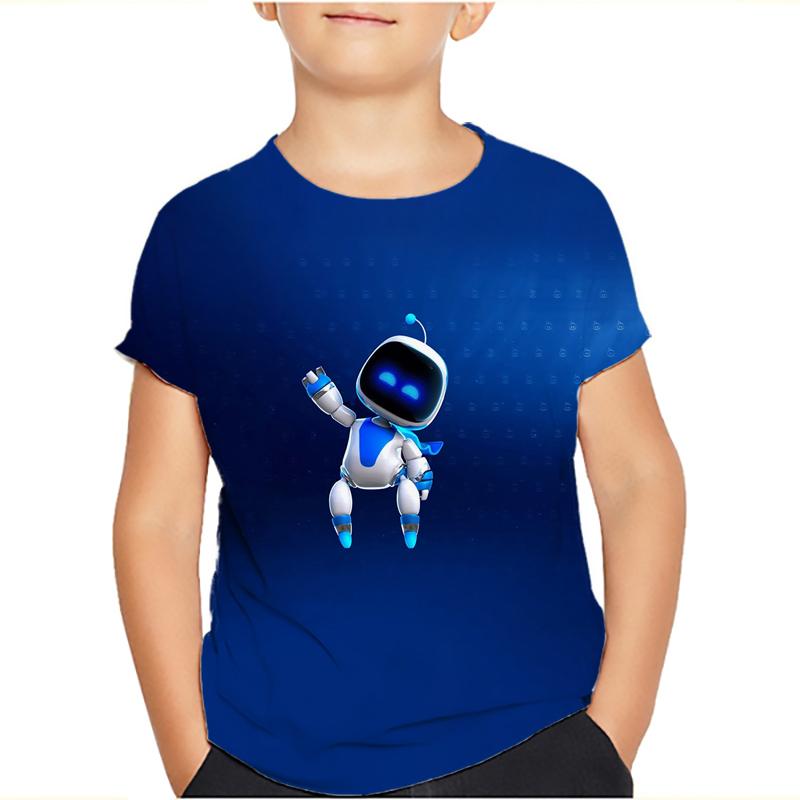 Spiel Astro Bot 3D gedruckt Kinder T-Shirt Kinder Kleidung Harajuku Cartoon Tees Casual Spaß Top Kleidung Mädchen Jungen T-Shirt 2024 130 rot von Joom DACH
