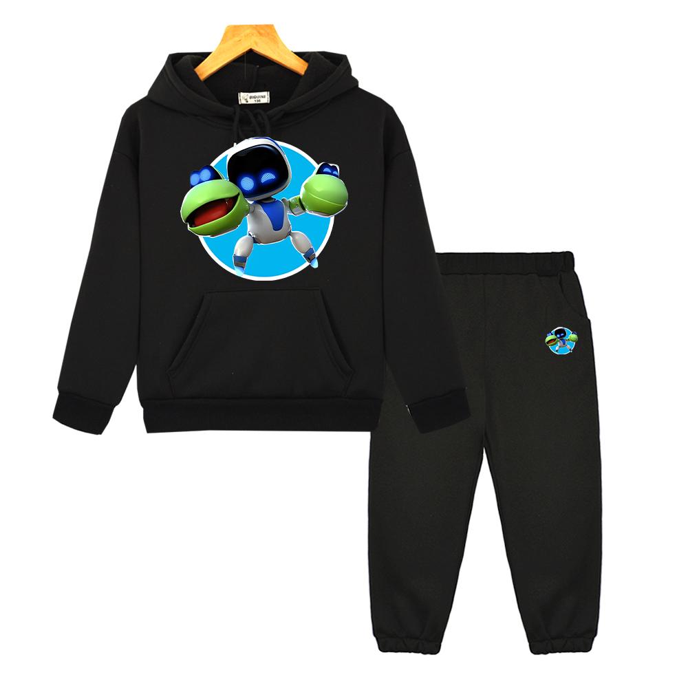 Spiel Astro Bot Herbst Jungen Mädchen Sport Kapuzensets Anime Hoodie Fleece Sweatshirt Cartoon Pullover Jacken Kinder Boutique Kleidung 140 schwarz von Joom DACH
