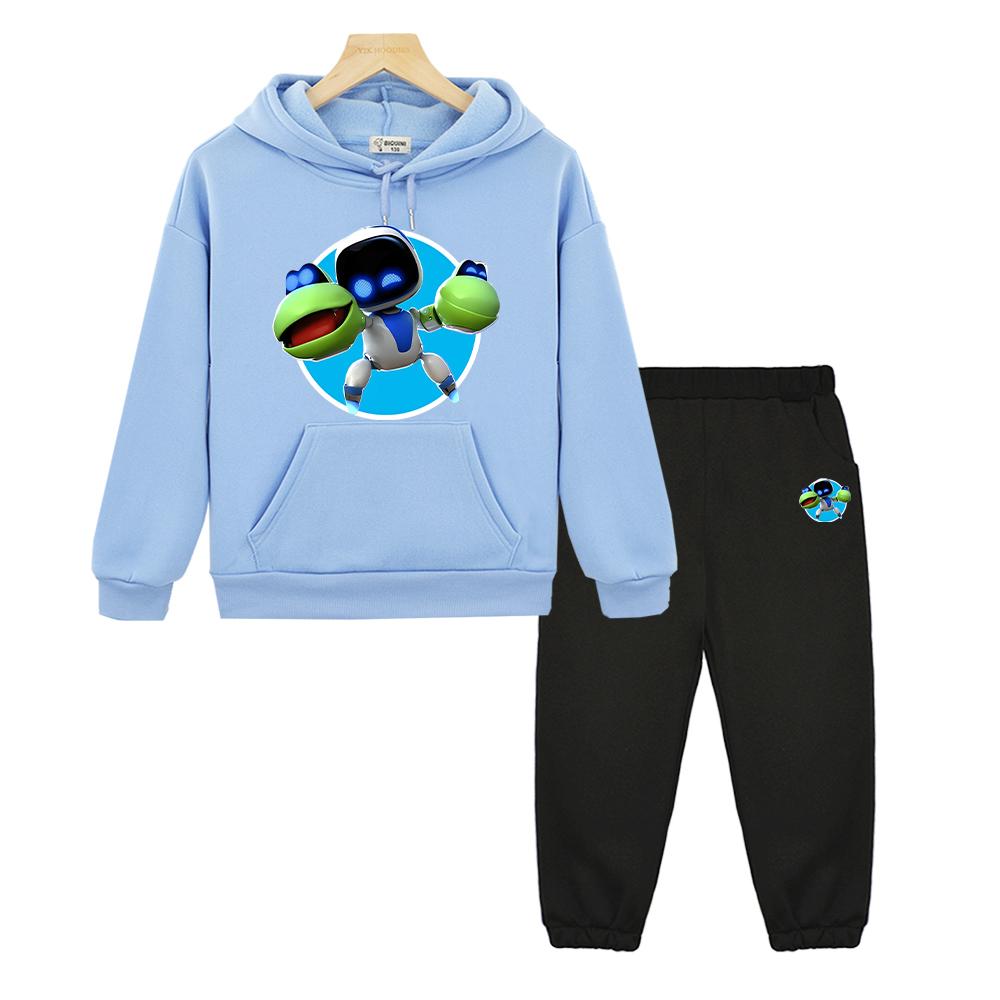 Spiel Astro Bot Herbst Jungen Mädchen Sport Kapuzensets Anime Hoodie Fleece Sweatshirt Cartoon Pullover Jacken Kinder Boutique Kleidung 140 hellblaue von Joom DACH