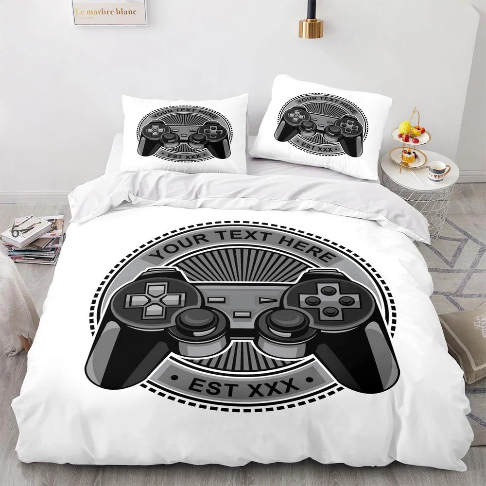 Spiel Bedrucktes Bettbezug-Set Gamepad Videospiel-Controller Bettwäsche-Set für Kinder Jugendliche Jungen Schlafzimmer Steppdeckenbezug mit Kissenbezug US Twin(172x218cm) von Joom DACH