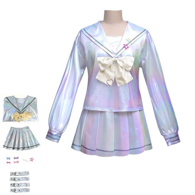Spiel NEEDY GIRL OVERDOSE KAngel Cosplay Kostüm Lolita Mädchen Matrosenanzug Uniform Kleid Halloween Karneval Anime Schulkleidung L von Joom DACH