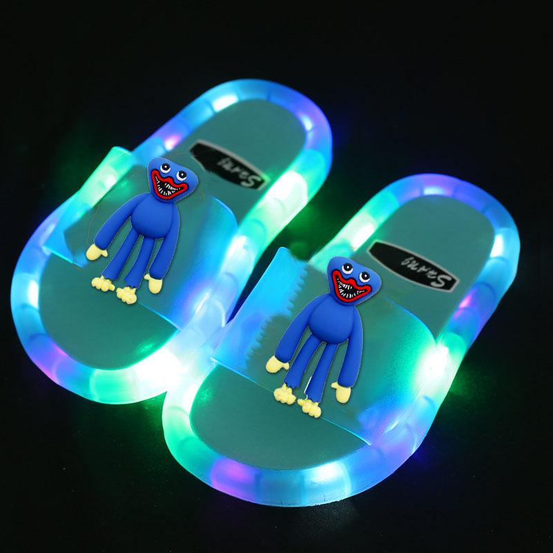Spiel-Spielzeit-Hausschuhe Huggy Wuggy LED-Kinderhausschuhe Cartoon-Leuchtschuhe für Mädchen Jungen Geburtstagsgeschenke Kinderschuhe 30-31 blau von Joom DACH