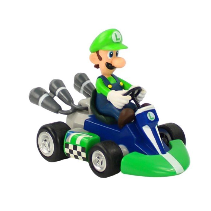 Spielfigur - Mini-Auto Mario Kart - Modell Luigi - Farbe Blau - Für Kinder ab 4 Jahren grün von Joom DACH