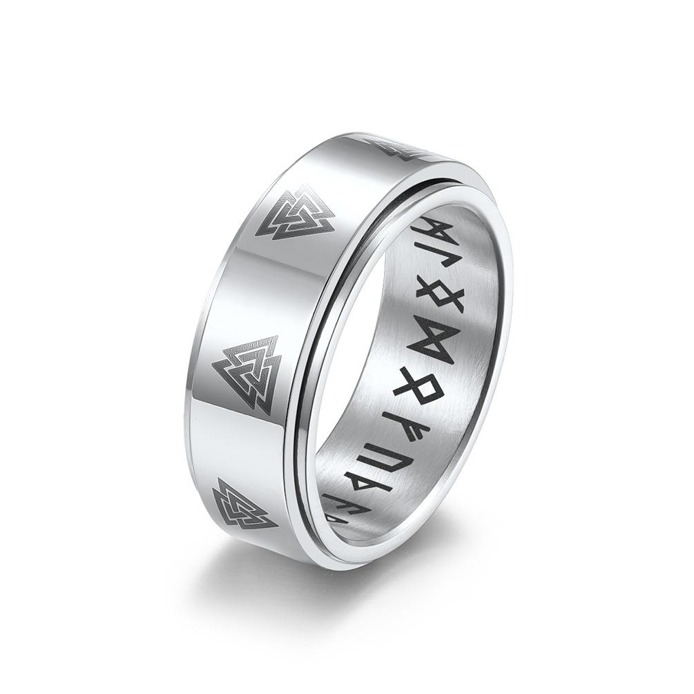 Spielkarten Muster Titan Stahl Drehbarer Ring für Männer Trend Punk Stress abbauen Ring Jungen Schmuck Geschenk 12# silber von Joom DACH
