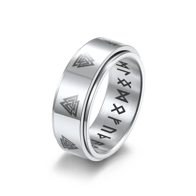 Spielkarten Muster Titan Stahl Drehbarer Ring für Männer Trend Punk Stress abbauen Ring Jungen Schmuck Geschenk 12# silber von Joom DACH