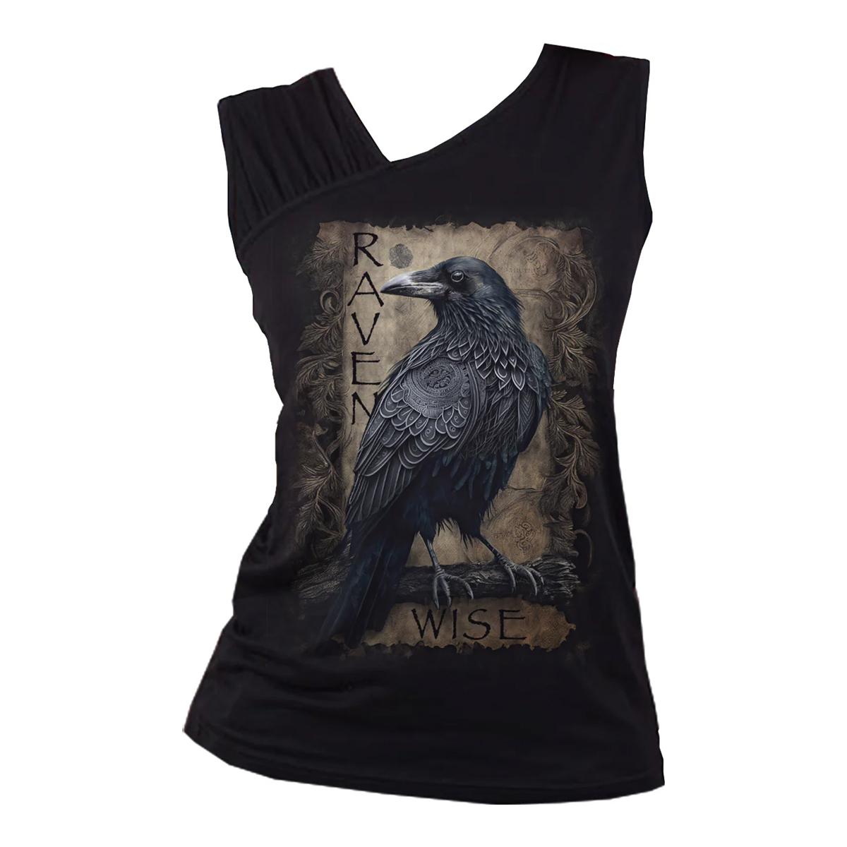 Spiral Direct Damen/Damen Raven Wise Ärmelloses T-Shirt M schwarz von Joom DACH