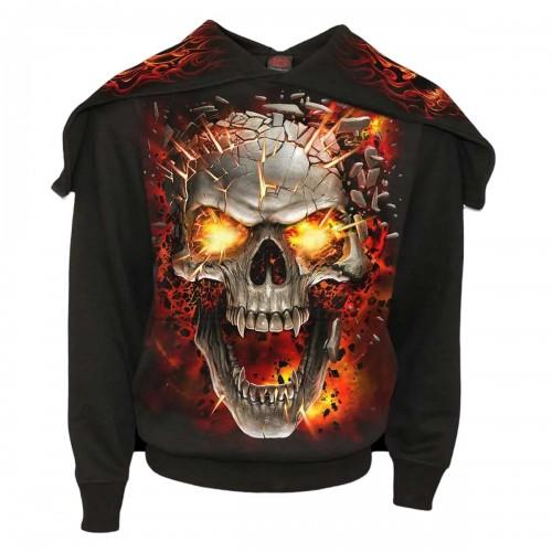 Spiral Direct Unisex-Erwachsene Skull Blast Kapuzenpullover S schwarz von Joom DACH