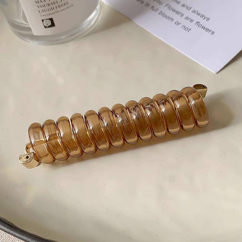 Spiral-Haargummi, lange Spulen, einfarbig, Haarseile, wasserdichte Zöpfe, Haarringe, dehnbarer Pferdeschwanzhalter, Haarschmuck für Frauen und Mädchen hellbraune von Joom DACH