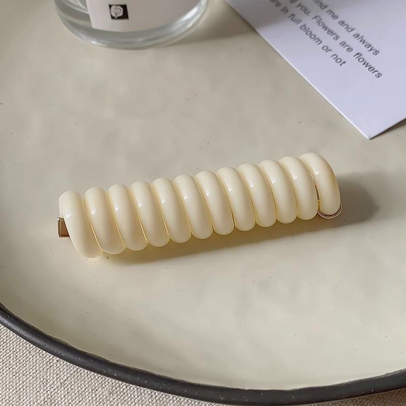 Spiral-Haargummi, lange Spulen, einfarbig, Haarseile, wasserdichte Zöpfe, Haarringe, dehnbarer Pferdeschwanzhalter, Haarschmuck für Frauen und Mädchen beige von Joom DACH