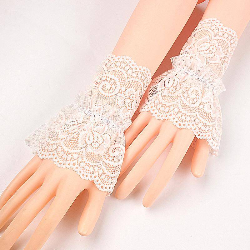 Spitze Netz Häkel Glockenärmel Manschetten für Damen One Size von Joom DACH