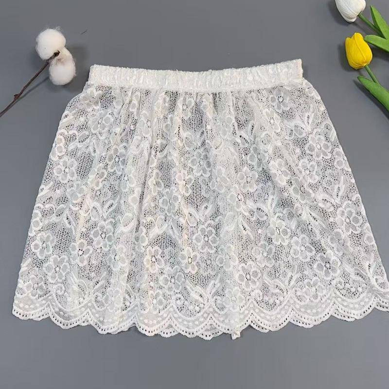 Spitzen-Lagenrock-Pullover mit unechtem Saum für Damen L (80-120 jin) von Joom DACH