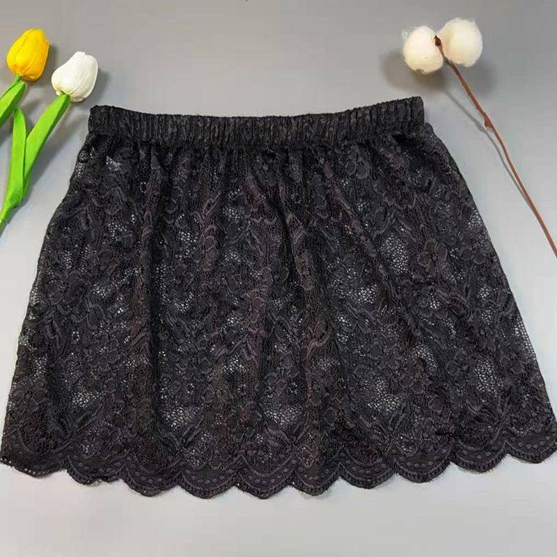 Spitzen-Lagenrock-Pullover mit unechtem Saum für Damen L (80-120 jin) von Joom DACH