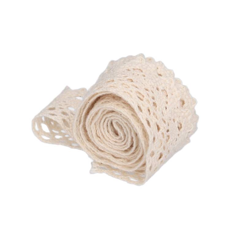 Spitzenband DIY Baumwollnetz 2,5 cm Breite 20 Yards Exquisite Spitzenborte für Vorhang Kleidung Tischdecke beige von Joom DACH