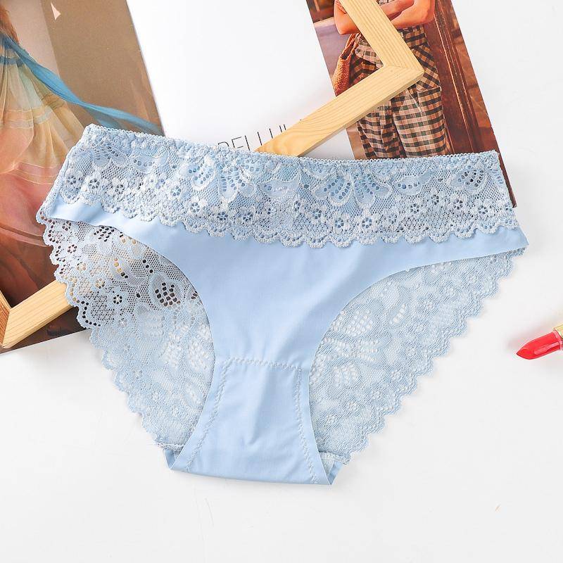 Spitzenunterwäsche-Höschen für Damenhöschen, Intim-Dessous, Baumwoll-Slips, transparente Höschen für Frauen XL blau von Joom DACH