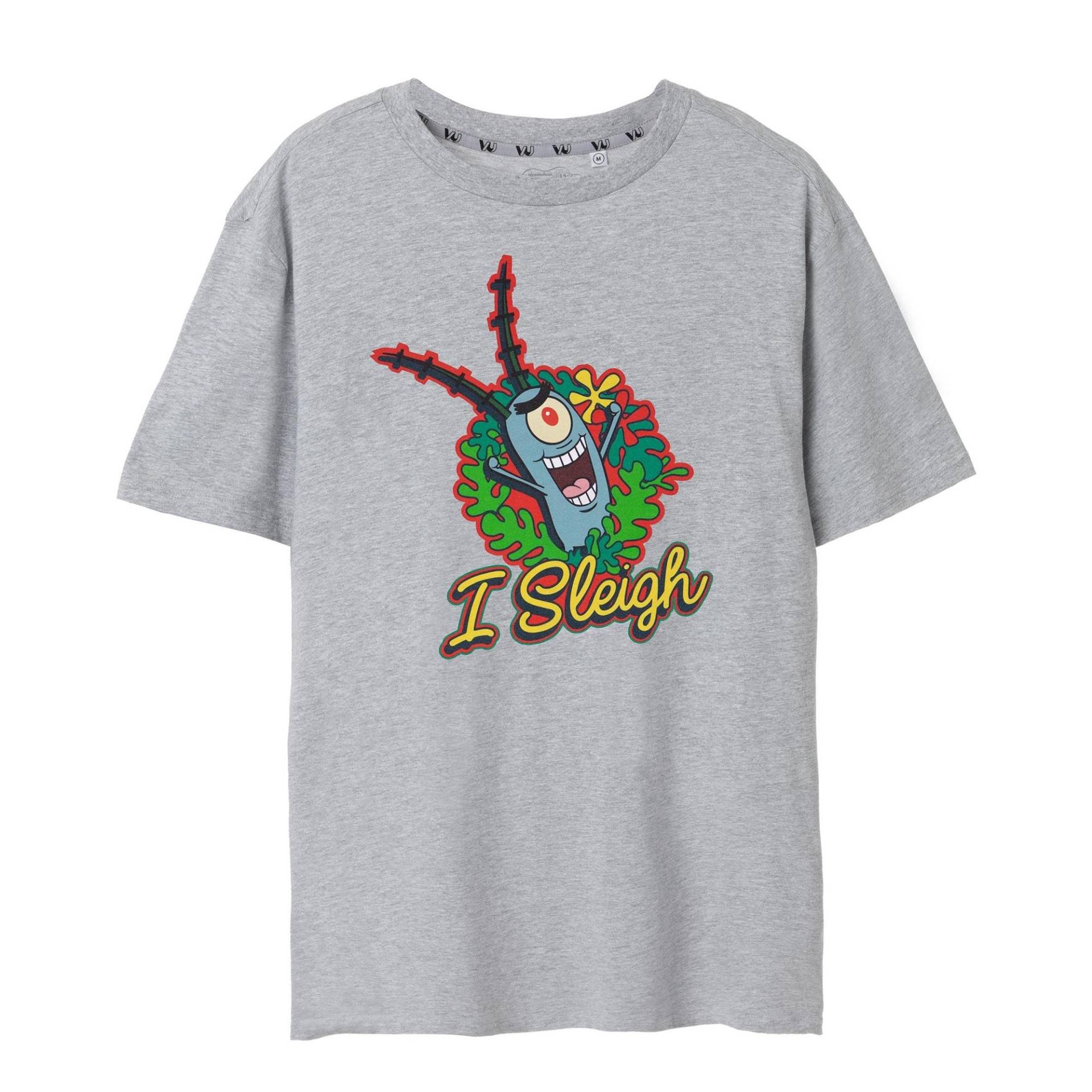 SpongeBob Schwammkopf Damen/Damen I Sleigh Marl T-Shirt 3XL grau von Joom DACH