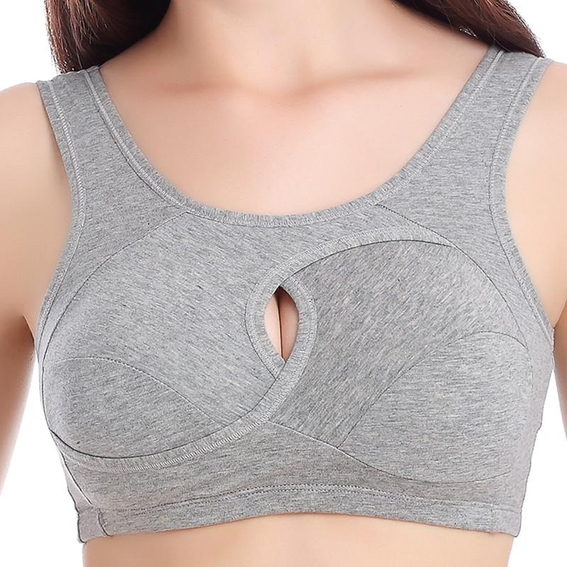 Sport-BH für Damen, Baumwolle, solide, Push-Up-Unterwäsche, Jogging im Fitnessstudio, bauchfreies Top, Damenoberteile, Sportweste, Sport-BHs für Damen, Sutian Feminino 4XL graue Sport-BH für Damen, Baumwolle, solide, Push-Up-Unterwäsche, Jogging im Fitnessstudio, bauchfreies Top, Damenoberteile, Sportweste, Sport-BHs für Damen, Sutian Feminino 4XL graue von Joom DACH
