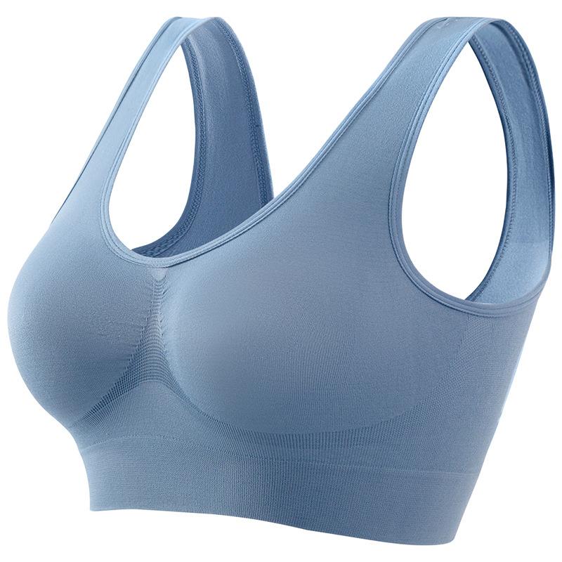 Sport-BHs für Damen, gerafft, ohne Stahlring, ohne Brustpolster, Sport-BH, spurloser Elastizitäts-BH für Yoga, Fitness, Bodybuilding, Tanzen, Laufen 5XL Sport-BHs für Damen, gerafft, ohne Stahlring, ohne Brustpolster, Sport-BH, spurloser Elastizitäts-BH für Yoga, Fitness, Bodybuilding, Tanzen, Laufen 5XL von Joom DACH