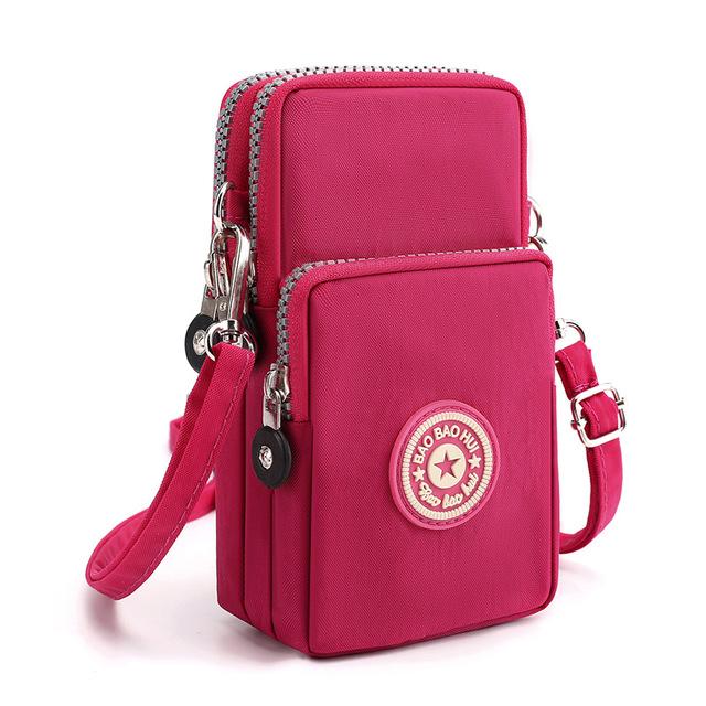 Sport Brieftasche Telefon Tasche Für Mobile Schulter Tasche Tasche Fall Gürtel Handtasche Geldbörse Münze Brieftasche Retro Schlüssel Halter Kleine Geld tasche rose rot von Joom DACH