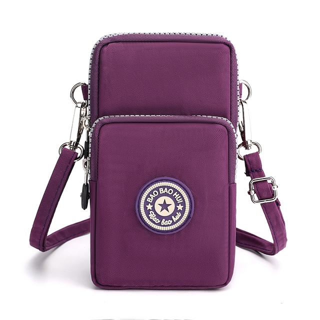 Sport Brieftasche Telefon Tasche Für Mobile Schulter Tasche Tasche Fall Gürtel Handtasche Geldbörse Münze Brieftasche Retro Schlüssel Halter Kleine Geld tasche violett von Joom DACH