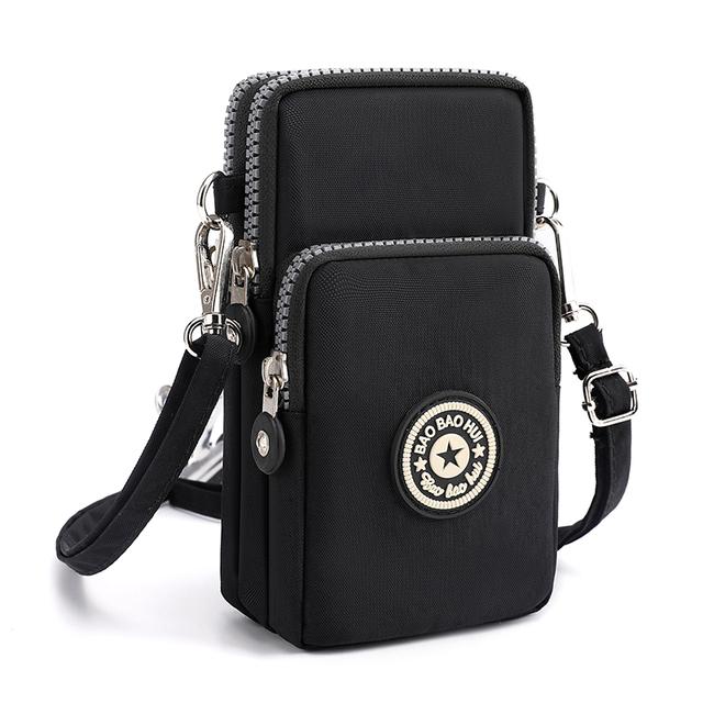 Sport Brieftasche Telefon Tasche Für Mobile Schulter Tasche Tasche Fall Gürtel Handtasche Geldbörse Münze Brieftasche Retro Schlüssel Halter Kleine Geld tasche schwarz von Joom DACH
