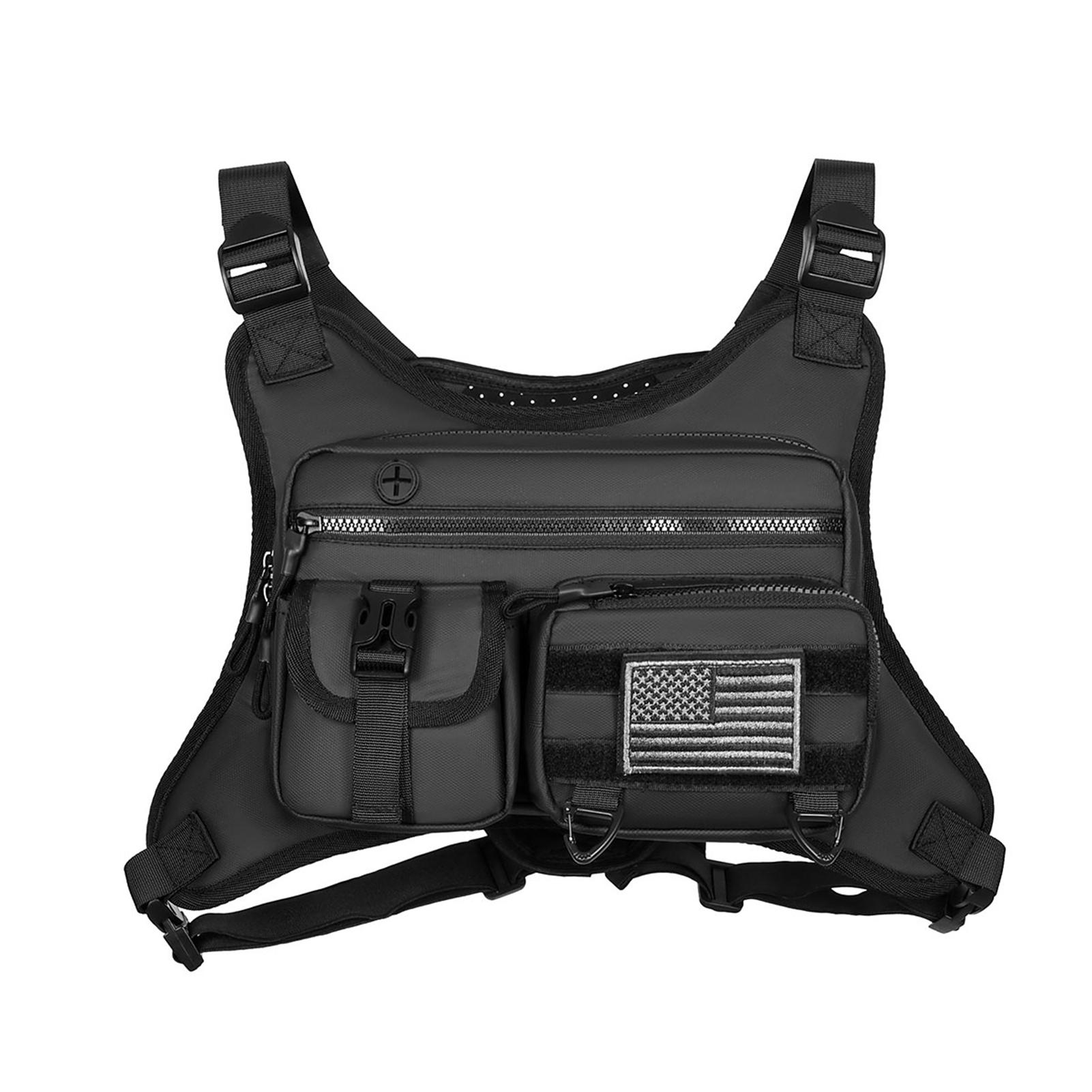 Sport Brust Tasche Wasser Beständig Leichte Männer Vorne Lauf Weste Tasche schwarz von Joom DACH