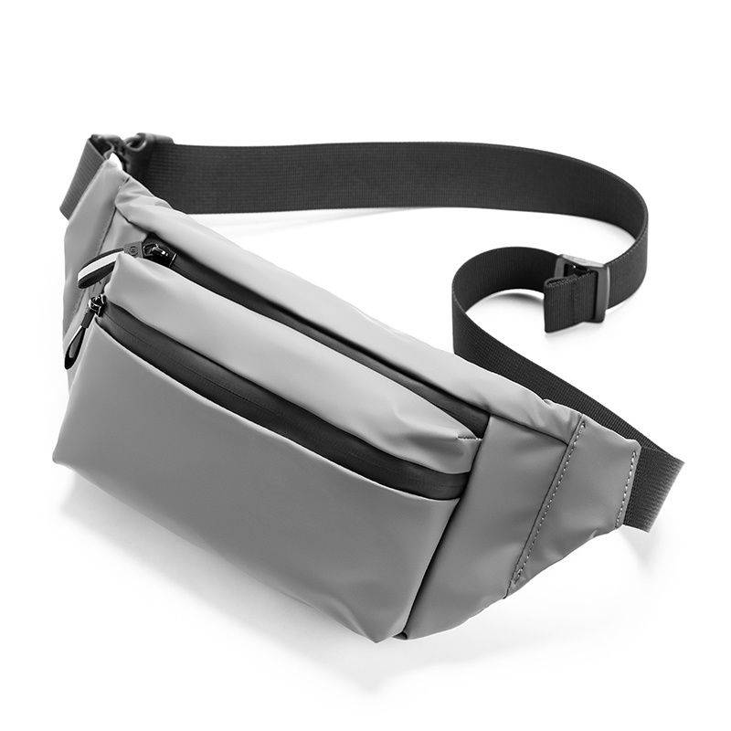 Sport Freizeit Brusttasche Herren und Damen Umhängetasche Crossbody Bag Große Kapazität Street Dress Wind Hüfttasche Outdoor Wasserdicht dunkelgraue von Joom DACH