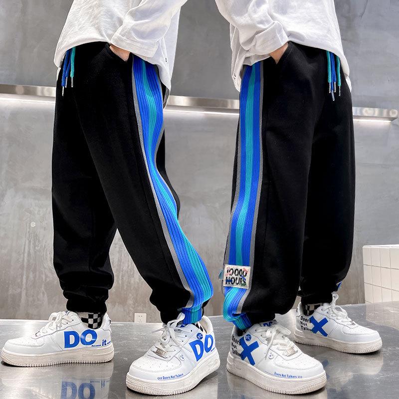 Sport-Jogginghose für Jungen im Frühjahr und Herbst – Kollektion 2023, vielseitige Größen M und L 170cm schwarz von Joom DACH