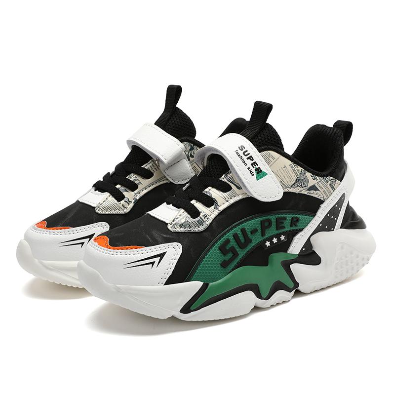 Sport Kinder Sneakers Jungen Freizeitschuhe für 5-16 Jahre alte Kinder Tennis Leder rutschfeste Mode Laufschuhe 35 von Joom DACH