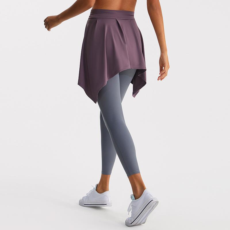 Sport Yoga Kurzer Rock Frauen Blendschutzgurt Einteiliger Rock A-Linie, der das Hüfttuch abdeckt Ballett Tanzrock Yoga One Size von Joom DACH