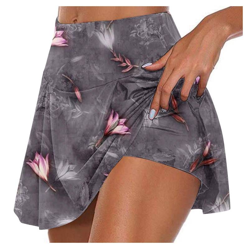 Sportliche, dehnbare, plissierte Tennisröcke für Damen, Lauf-Yoga-Innenshorts, elastische Sport-Golf-Skorts S von Joom DACH