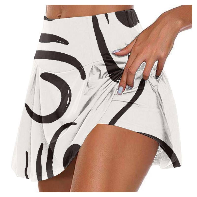 Sportliche, dehnbare, plissierte Tennisröcke für Damen, Lauf-Yoga-Innenshorts, elastische Sport-Golf-Skorts S beige Sportliche, dehnbare, plissierte Tennisröcke für Damen, Lauf-Yoga-Innenshorts, elastische Sport-Golf-Skorts S beige von Joom DACH