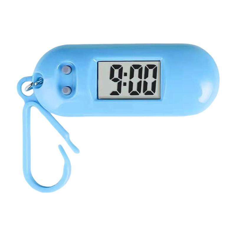 Sportliche LED Digitaler Schlüsselanhänger Taschenuhr Miniaturuhr für Studenten und Kinder Praktisches Reisezubehör für Rucksack blau von Joom DACH