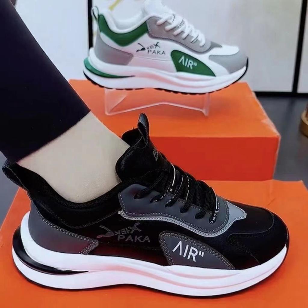 Sportschuhe, Papa-Schuhe, Damen-Lederoberfläche, atmungsaktive weiche Sohle, Freizeitschuhe, Damenmode-Haarkollektion 39 schwarz von Joom DACH