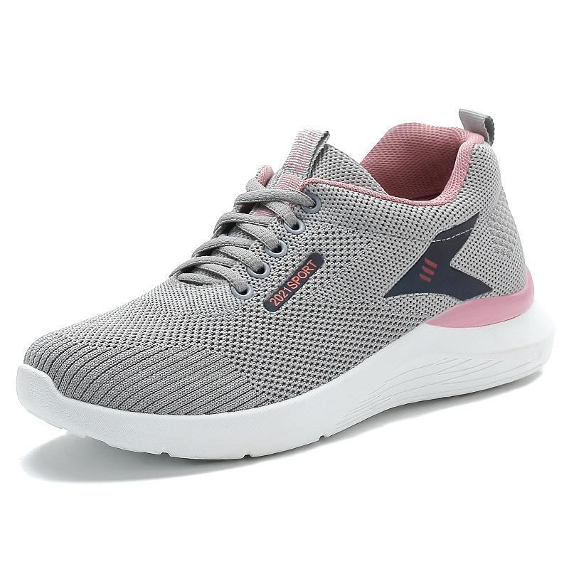 Sportschuhe Damen Frühling Neue Damenschuhe Weiche Sohle Atmungsaktiv Trendige Laufschuhe Mode Schnürschuhe Damen 41 von Joom DACH