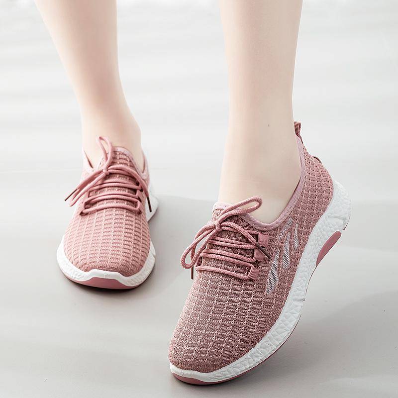 Sportschuhe Damen Frühling Neue Mutter Schuhe Damen Casual Walking Schuhe Laufen Fliegende Gewebte Schuhe 40 von Joom DACH